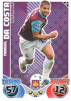 Manuel Da Costa West Ham United 2010/11 Topps Match Attax #U51